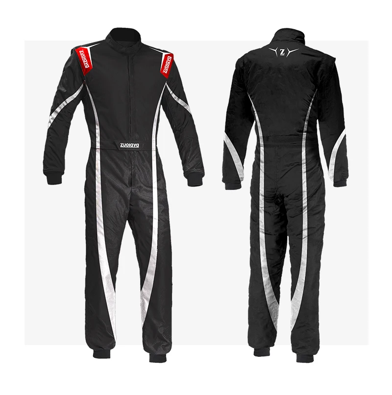 Go Kart Custom Logo Windproof Motorcycle Racing Suit Auto One-Piece Race Set Overall Wear RJ11 - Image 2