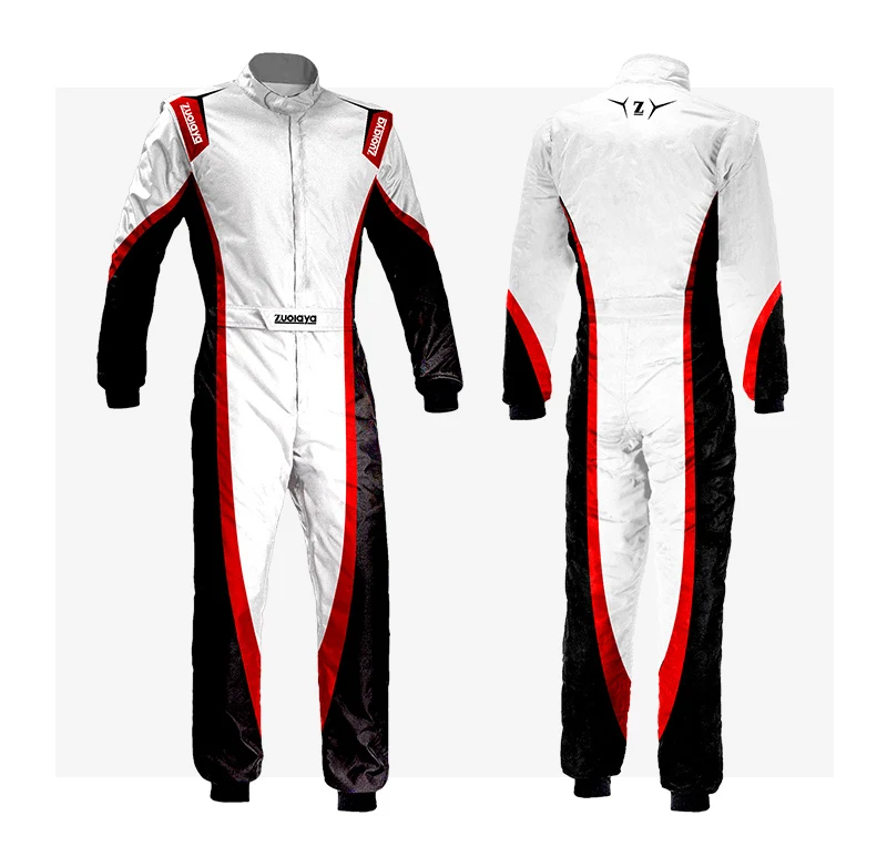 Go Kart Custom Logo Windproof Motorcycle Racing Suit Auto One-Piece Race Set Overall Wear RJ11 - Image 6