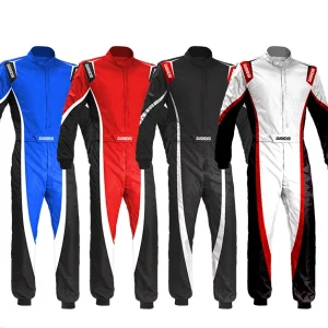 Go Kart Custom Logo Windproof Motorcycle Racing Suit Auto One-Piece Race Set Overall Wear RJ11