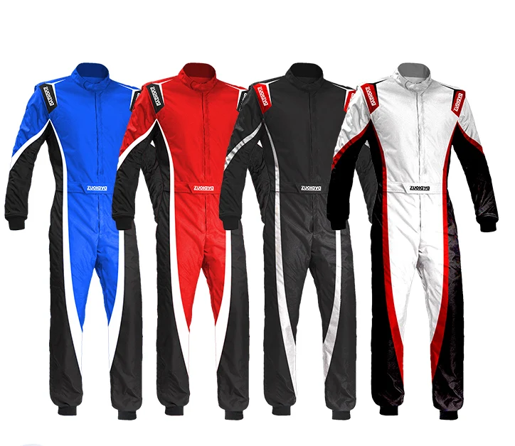 Go Kart Custom Logo Windproof Motorcycle Racing Suit Auto One-Piece Race Set Overall Wear RJ11