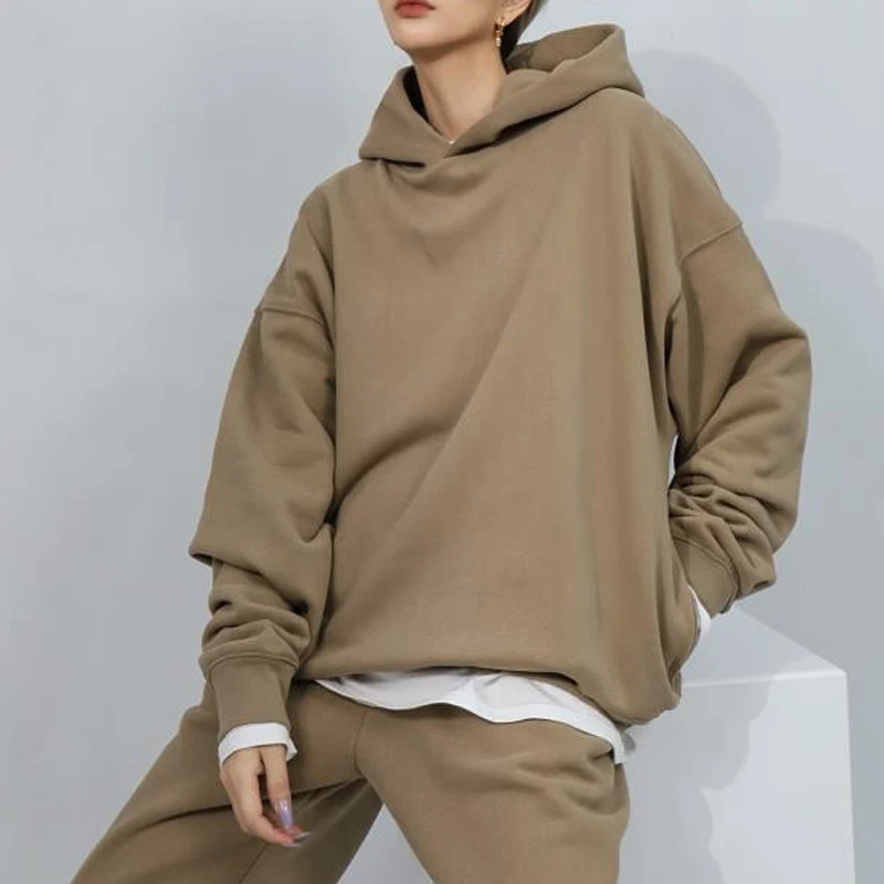 Wholesale Clothing Plain Blank 350 Grams Oversize Pullover Men's Heavy Weight Hoodie - Image 6