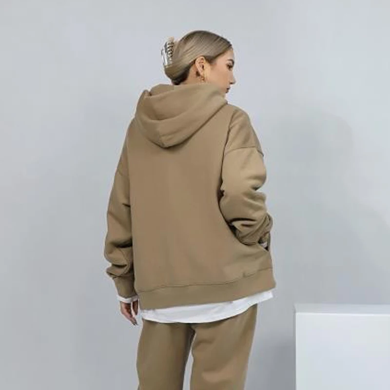 Wholesale Clothing Plain Blank 350 Grams Oversize Pullover Men's Heavy Weight Hoodie - Image 2